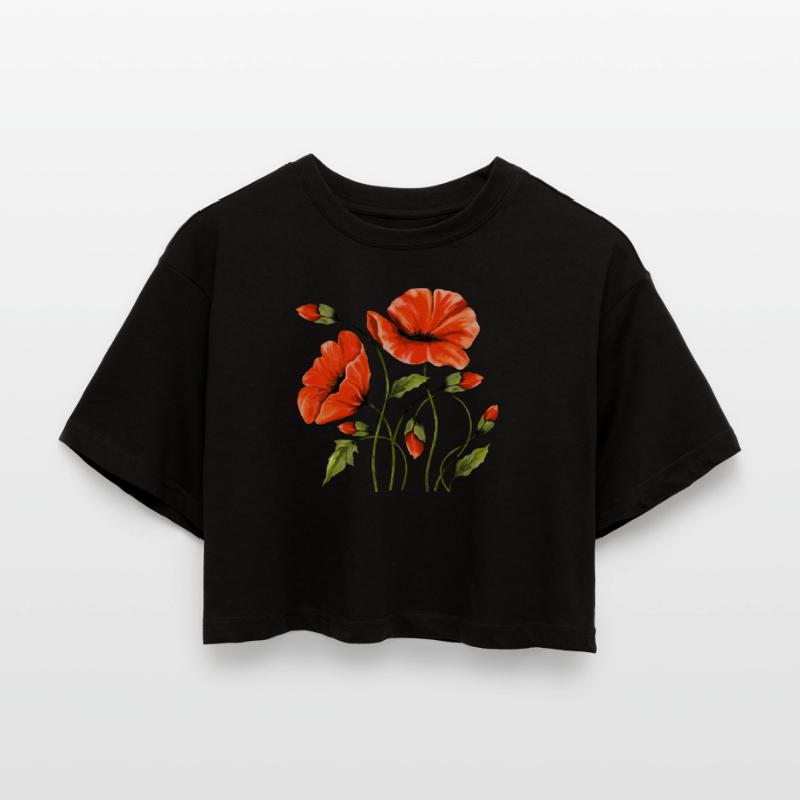 Fleur T-shirt court oversize Femme