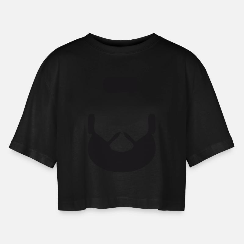 Herr T! - Frauen Oversized Cropped T-Shirt - Schwarz