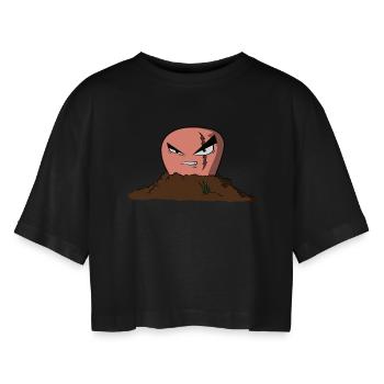 Vers - T-shirt court oversize Femme - noir - Devant - AI Model Female 172 light (172cm)