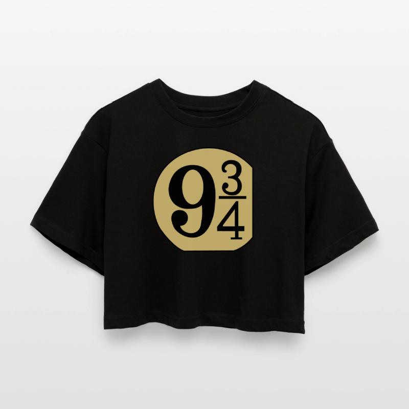Schild 9 3/4 Frauen Oversized Cropped T-Shirt