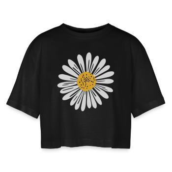 Marguerite - T-shirt court oversize Femme - noir - Devant - AI Model Female 172 light (172cm)