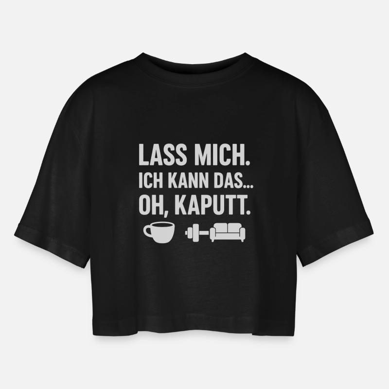 Let me know I can do this oh broken - Women’s Oversized Cropped T-Shirt - black