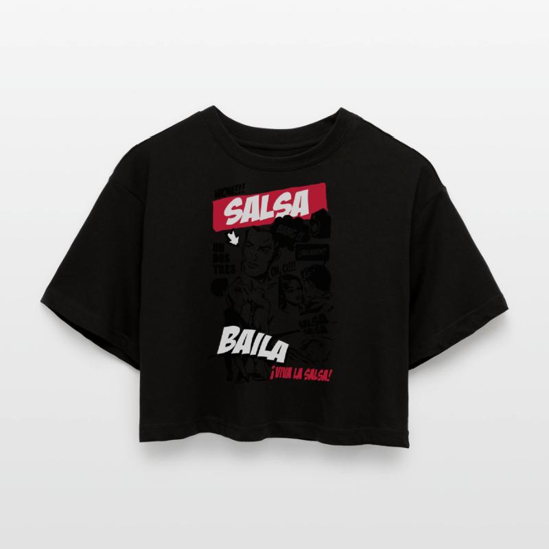 Salsa-comic Frauen Oversized Cropped T-Shirt