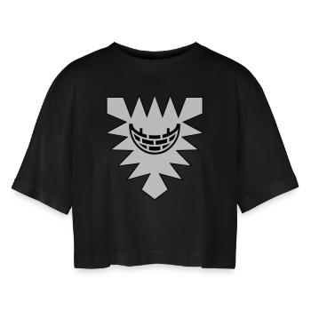 drapeau blason ville de Kiel Allemagne - T-shirt court oversize Femme - noir - Devant - AI Model Female 172 light (172cm)