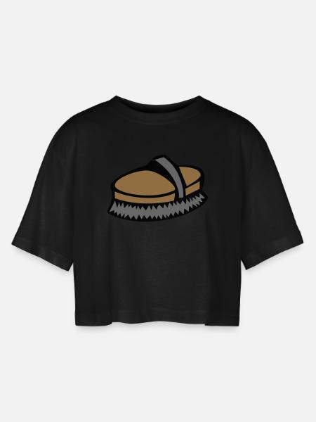 brosse - T-shirt court oversize Femme - noir
