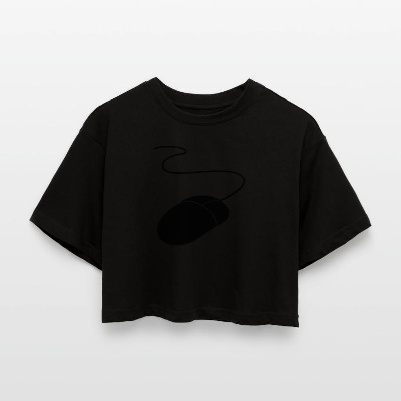 computer mouse Women’s Oversized Cropped T-Shirt