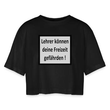 Les enseignants peuvent mettre en danger votre - T-shirt court oversize Femme - noir - Devant - AI Model Female 172 light (172cm)