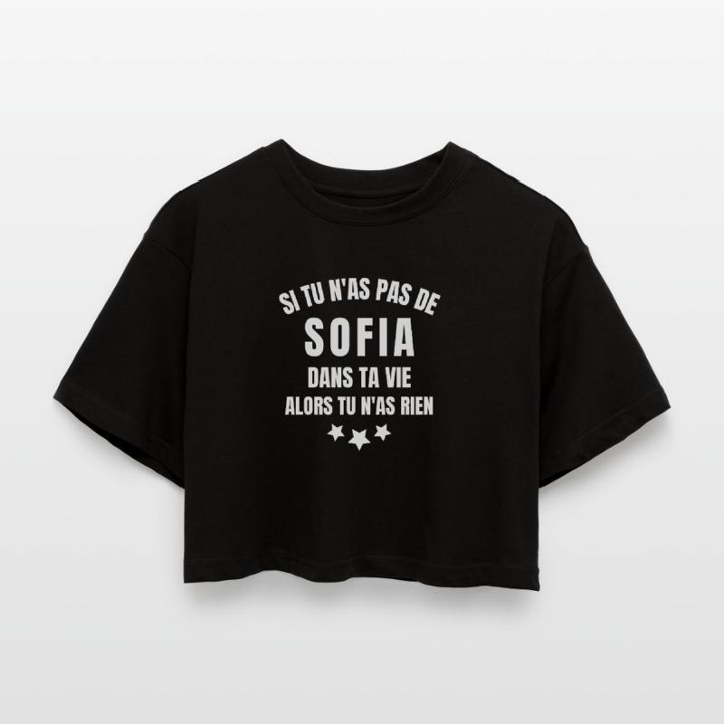 Sofia, prénom Sofia, anniversaire Sofia T-shirt court oversize Femme
