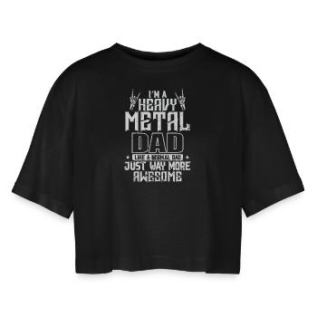 Je suis un groupe de musique génial de Heavy Metal Dad - T-shirt court oversize Femme - noir - Devant - AI Model Female 172 light (172cm)