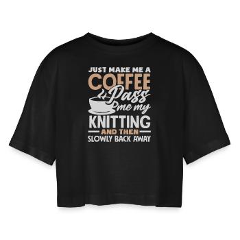 Tricoter - T-shirt court oversize Femme - noir - Devant - AI Model Female 172 light (172cm)