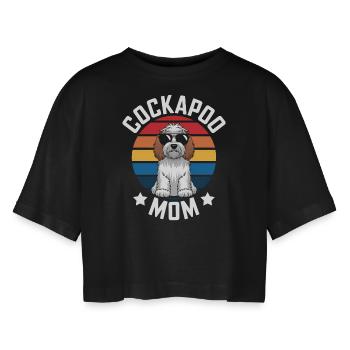 Cockapoo disant maman drôle Cockapoo cadeau - T-shirt court oversize Femme - noir - Devant - AI Model Female 172 light (172cm)