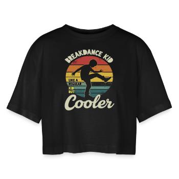 Breakdance Kid Breakdancer Retro Dance B-Boys - T-shirt court oversize Femme - noir - Devant - AI Model Female 172 light (172cm)