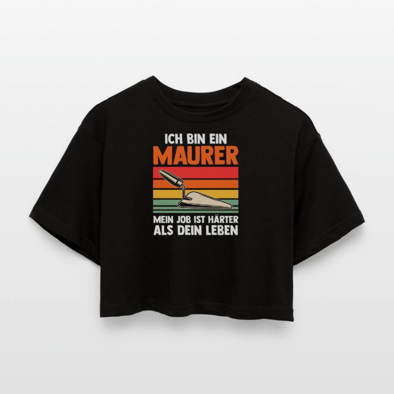 Master Bricklayer Journeyman Bricklayer Women’s Oversized Cropped T-Shirt