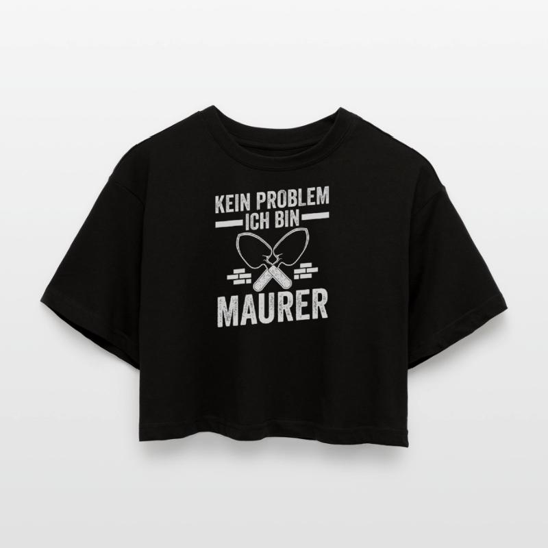 Master Bricklayer Journeyman Bricklayer Women’s Oversized Cropped T-Shirt