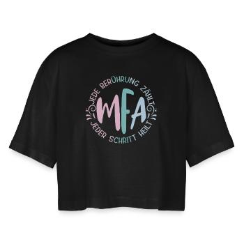 MFA Chaque contact compte Médical - T-shirt court oversize Femme - noir - Devant - AI Model Female 172 light (172cm)