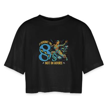Dance Teacher I Count In 8s Dancing Instructor - Women’s Oversized Cropped T-Shirt - black - Front - AI Model Female 172 light (172cm)