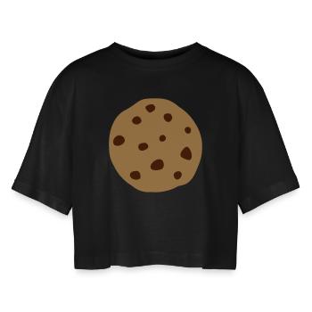 Biscuit - T-shirt court oversize Femme - noir - Devant - AI Model Female 172 light (172cm)