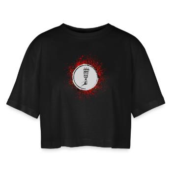 Brochette Grill Kebab - T-shirt court oversize Femme - noir - Devant - AI Model Female 172 light (172cm)