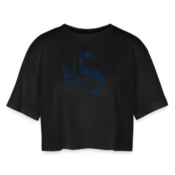 Tortue / Reptile - Reptile - T-shirt court oversize Femme - noir - Devant - AI Model Female 172 light (172cm)