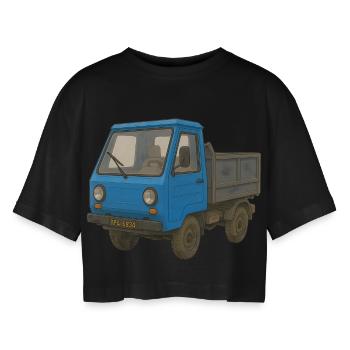 Petit Nain de Puissance - T-shirt court oversize Femme - noir - Devant - AI Model Female 172 light (172cm)