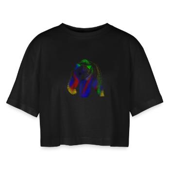 Porter - T-shirt court oversize Femme - noir - Devant - AI Model Female 172 light (172cm)