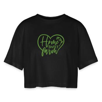 ferme - T-shirt court oversize Femme - noir - Devant - AI Model Female 172 light (172cm)