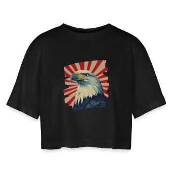 Aigle - T-shirt court oversize Femme - noir - Devant - AI Model Female 172 light (172cm)