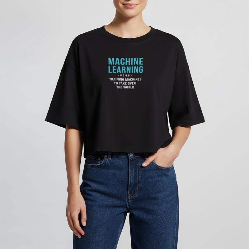 GPT Programmierer Coder Frauen Oversized Cropped T-Shirt