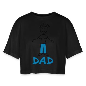 Dad - Maglietta corta dal taglio oversize per donna - nero - Fronte - AI Model Female 172 light (172cm)