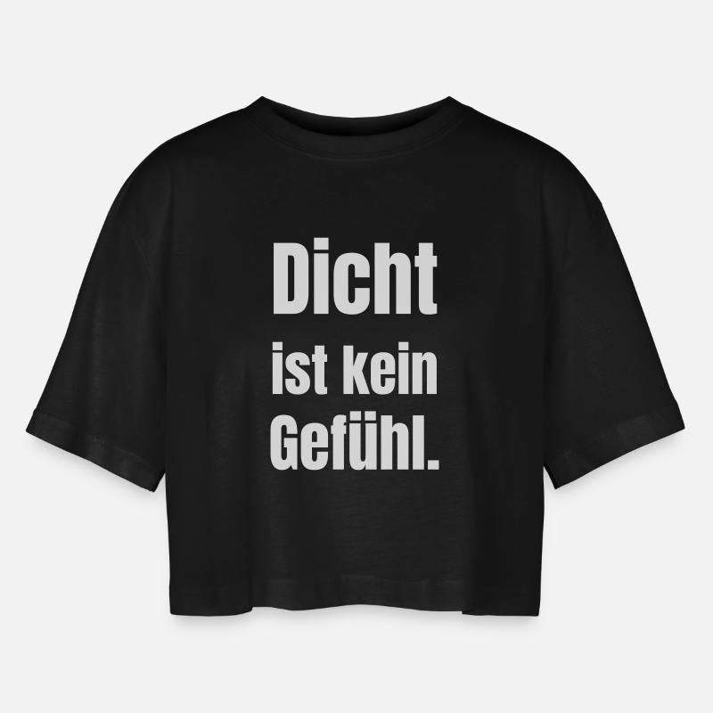 Tight is No feeling for plumbers - Women’s Oversized Cropped T-Shirt - black
