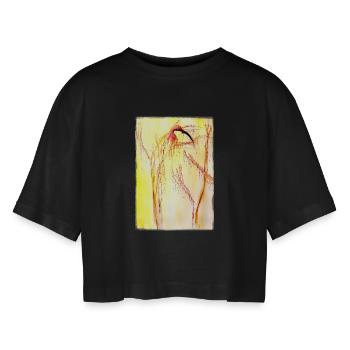 guêpier - T-shirt court oversize Femme - noir - Devant - AI Model Female 172 light (172cm)