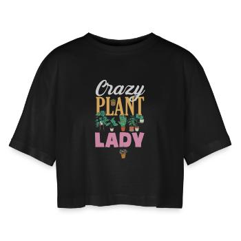 Garten- Und Pflanzenliebhaber Geschenke - Frauen Oversized Cropped T-Shirt - Schwarz - Vorne - AI Model Female 172 light (172cm)