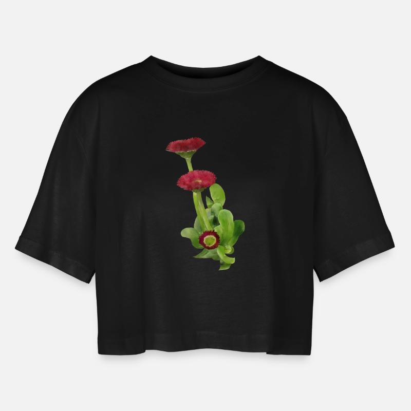 Tausendschoen - Women’s Oversized Cropped T-Shirt - black