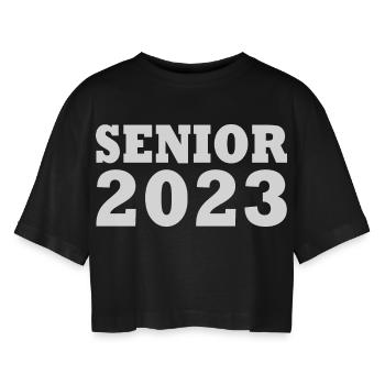 Senior 2023 - T-shirt court oversize Femme - noir - Devant - AI Model Female 172 light (172cm)