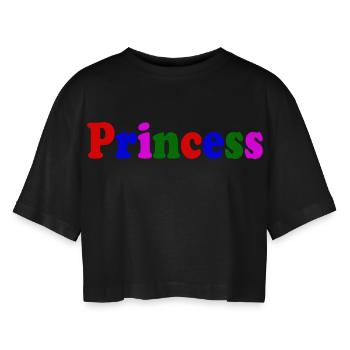 Princess - T-shirt court oversize Femme - noir - Devant - AI Model Female 172 light (172cm)