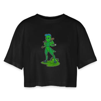 Caterpillar Baseball Batte - T-shirt court oversize Femme - noir - Devant - AI Model Female 172 light (172cm)
