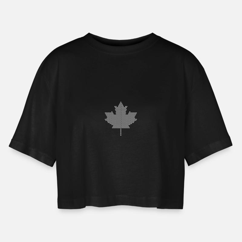 Canada - Women’s Oversized Cropped T-Shirt - black