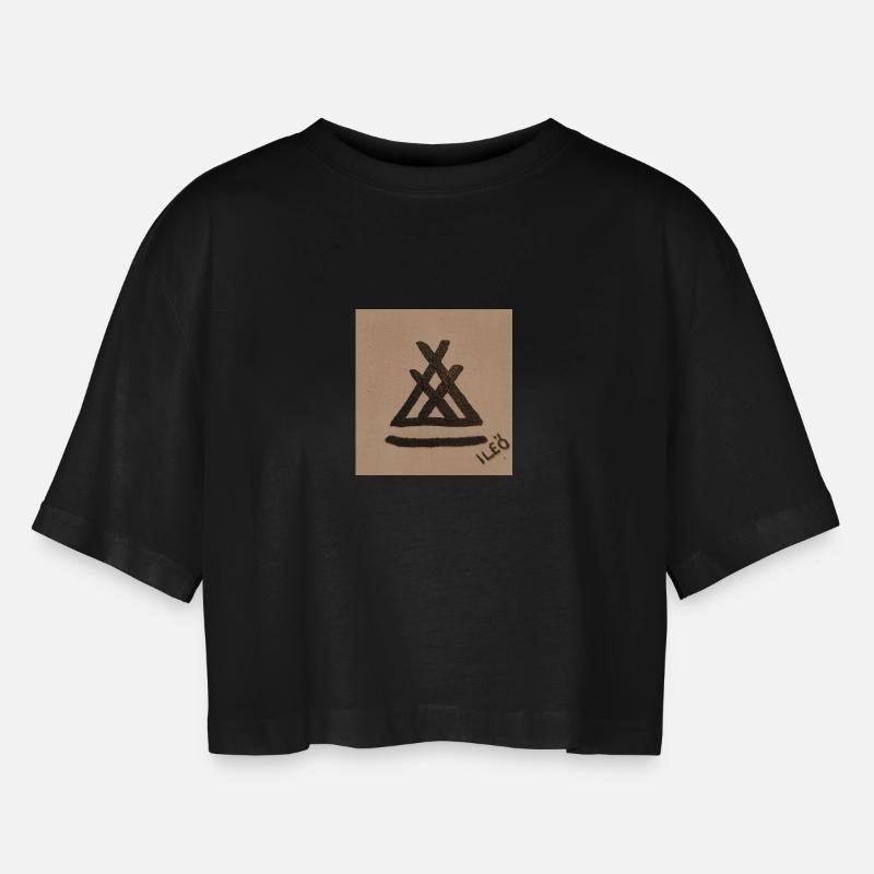 Lavvu - Women’s Oversized Cropped T-Shirt - black