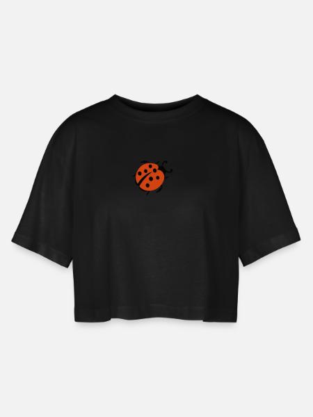ladybug marienkaefer - T-shirt court oversize Femme - noir