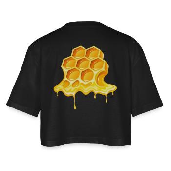 miel, apiculteur, apicultrice, abeilles - T-shirt court oversize Femme - noir - Dos - AI Model Female 172 light (172cm)