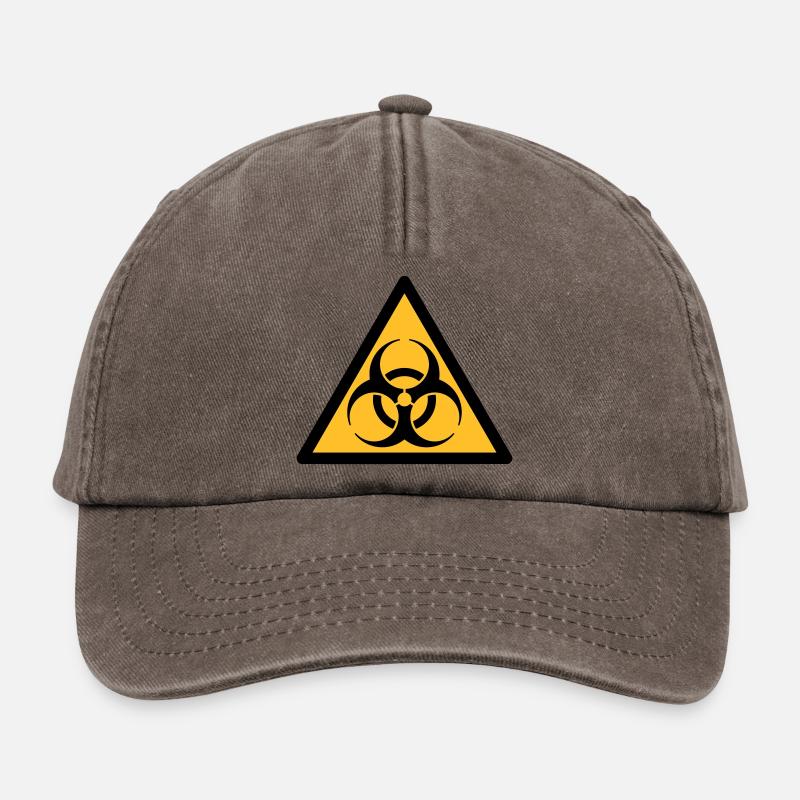 Biohazard Symbol - Relaxed Vintage Cap - vintage brown