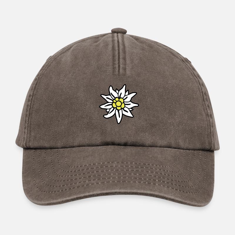 edelweiss - - wiesn - münchen - bier - Relaxed Vintage Cap - Vintage Braun