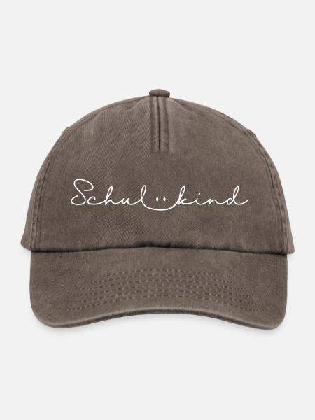Schulkind Lächeln weiß - Relaxed Vintage Cap - Vintage Braun