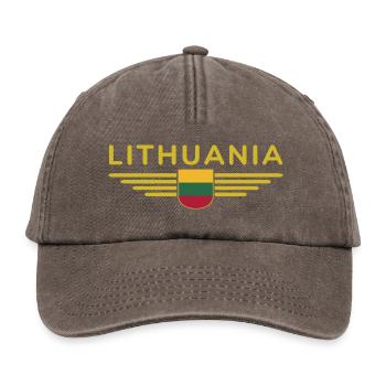 Lithuania T-Shirt – Pride and Style - Relaxed Vintage Cap - vintage brown - Front