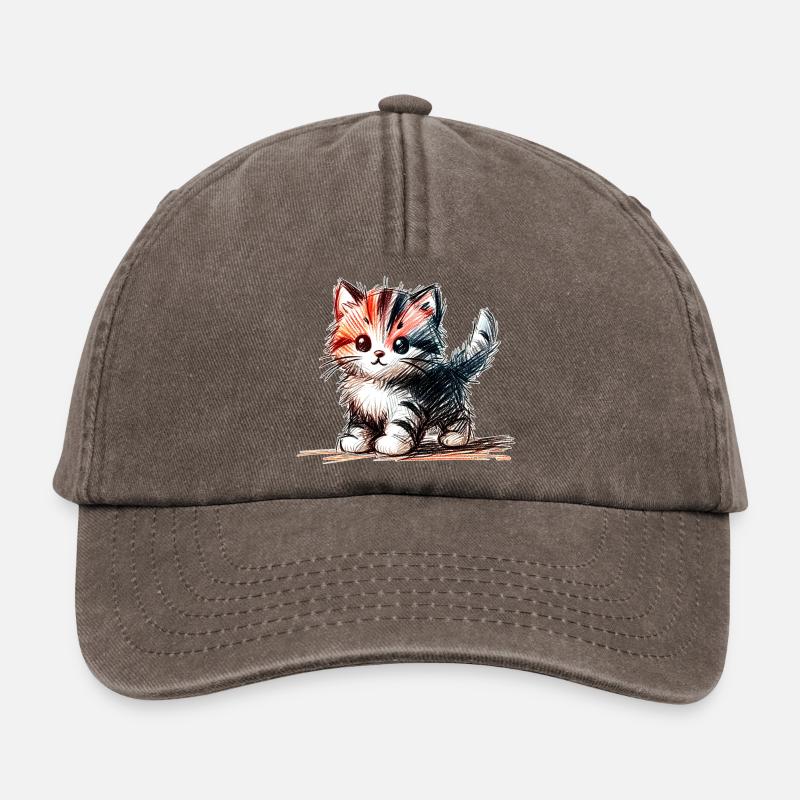 Kitten - Relaxed Vintage Cap - vintage brown