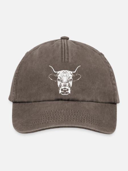 Kuh / Kopf / Portrait - Relaxed Vintage Cap - Vintage Braun