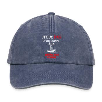 Marine Humour – Ich gehe Krabbenfischen - Relaxed Vintage Cap - Vintage Denim - Vorne