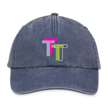 Lettre T - Casquette vintage décontractée - vintage bleu jeans - Devant
