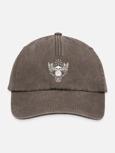 Wikinger Raben Odin Vegvisir Bart Mythologie Rune - Relaxed Vintage Cap - Vintage Braun