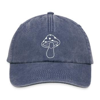 Champignon - Casquette vintage décontractée - vintage bleu jeans - Devant